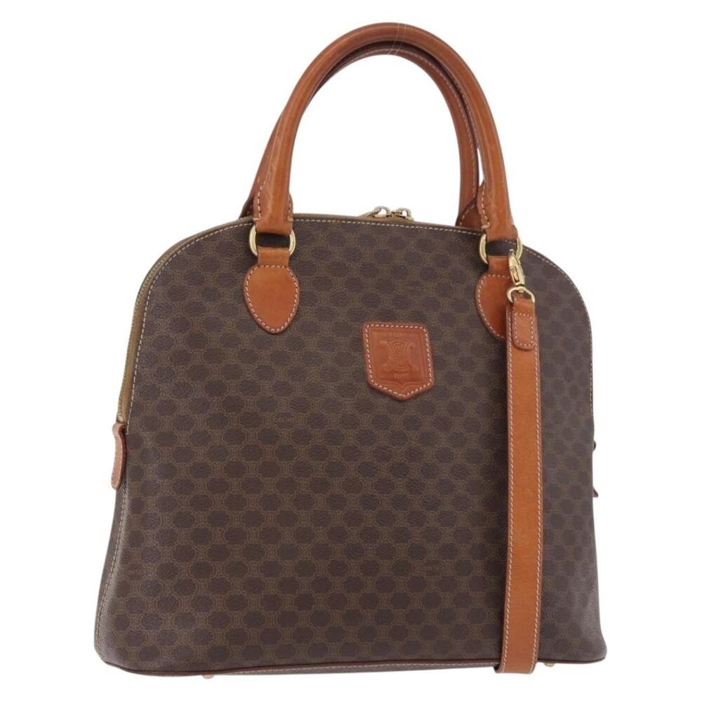 Celine Macadam Handbag Brown